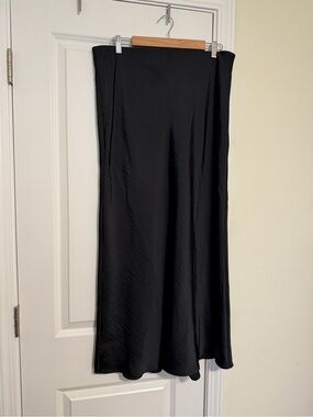 Black Satin Maxi Skirt - Classic Women's Skirt